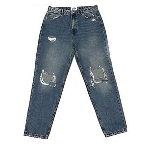 Zara by TRF Distressed High Rise Mom Jean